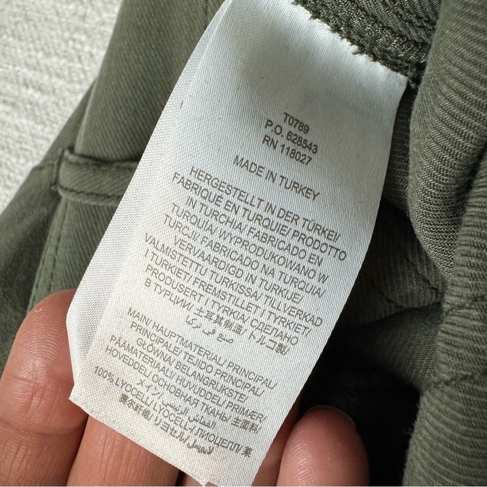 Boden Paperbag Utility Jogger Bottom Pant Women's Size 12 R Olive Green Lyocell - Picture 8 of 9